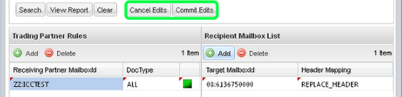 Continue to Add, Modify or Delete Recipient Target Mailboxes, and Commit Edits when you are done