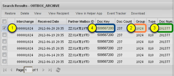 Grid Record/Row Description