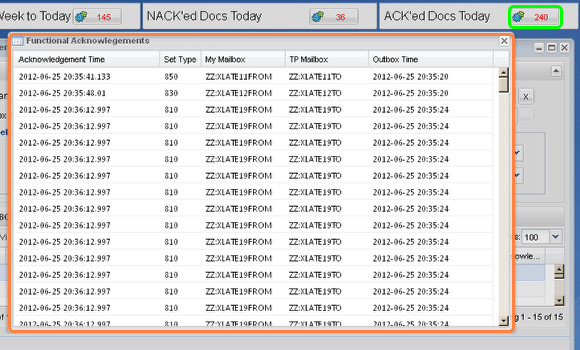 Opening the Ack/Nack Report