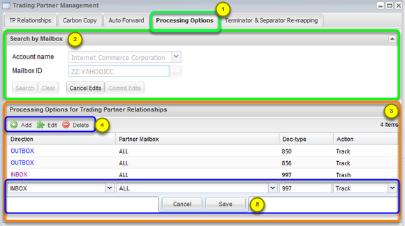 Processing Options Panel At Large