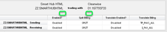 You can determine the customer name and number of your Trading Partner by clicking the ellipsis